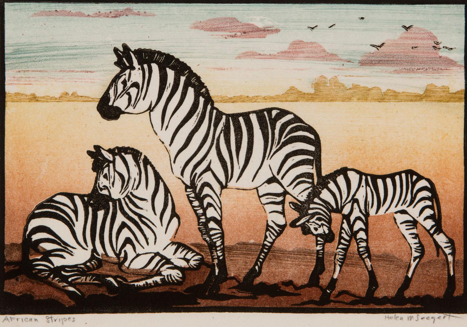 Helen M. Seegert Animal Print - African Stripes