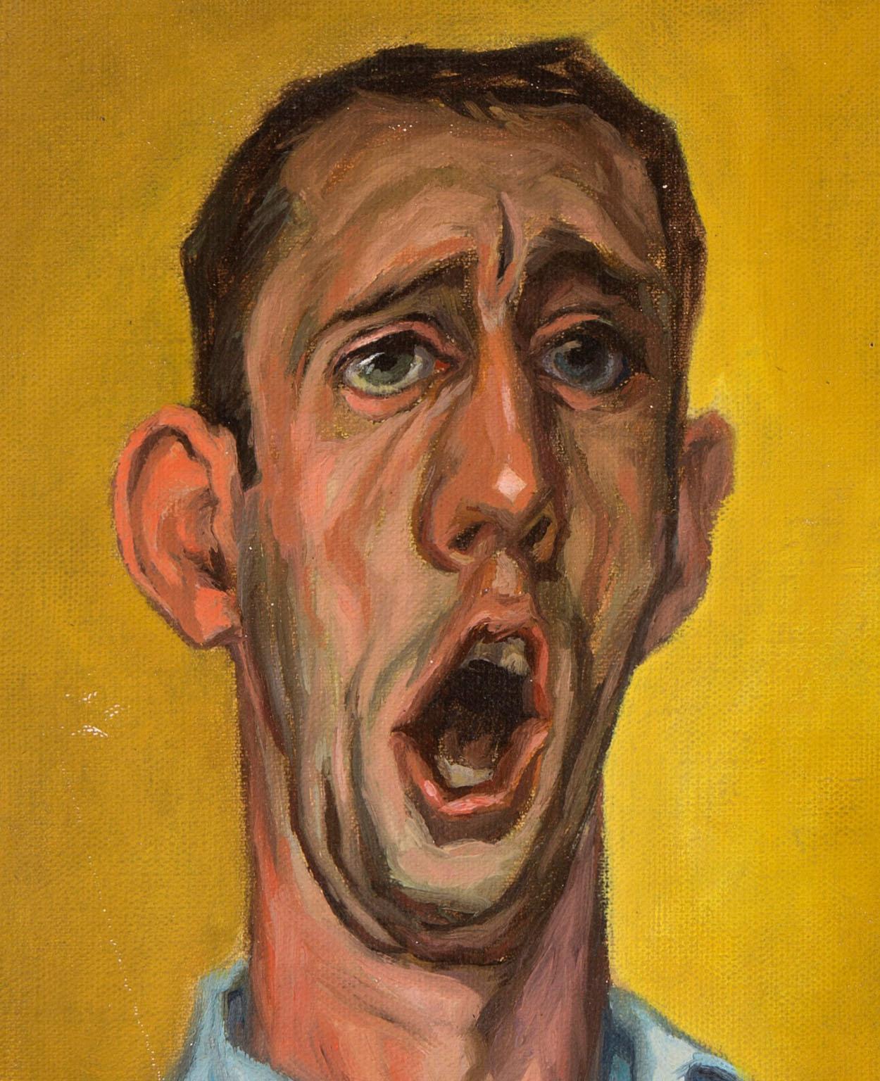 Self Portrait - American Modern Painting by Oliver Grimley