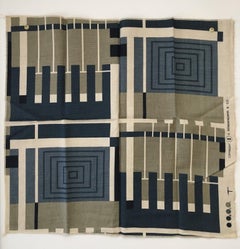 Retro Design No. 102 in Document Blue Fabric Sample