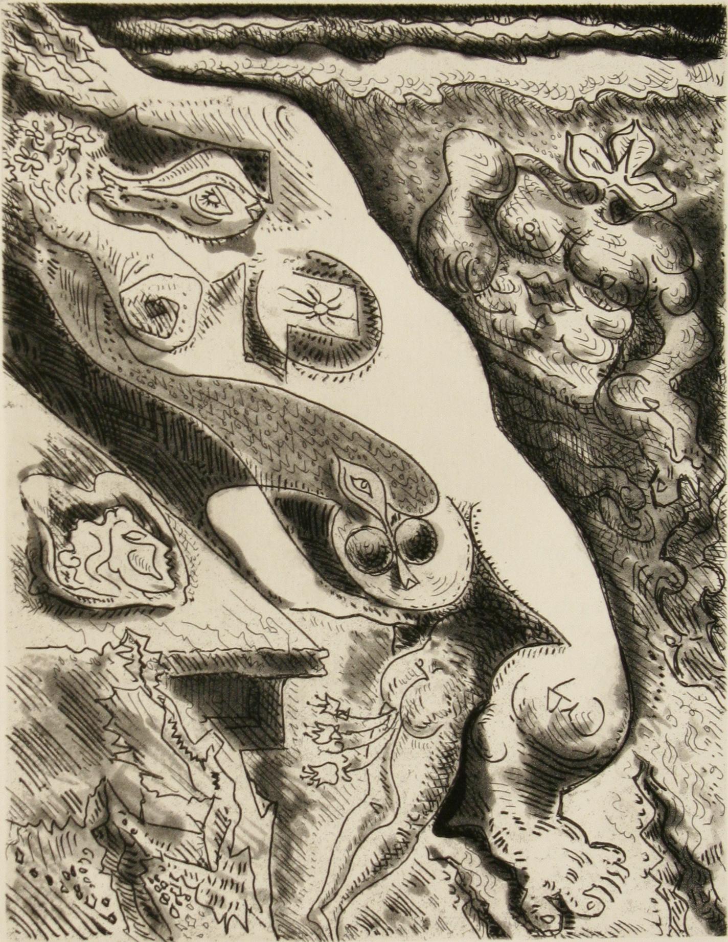 Le Septieme Chant. - Surrealist Art by Andre Masson