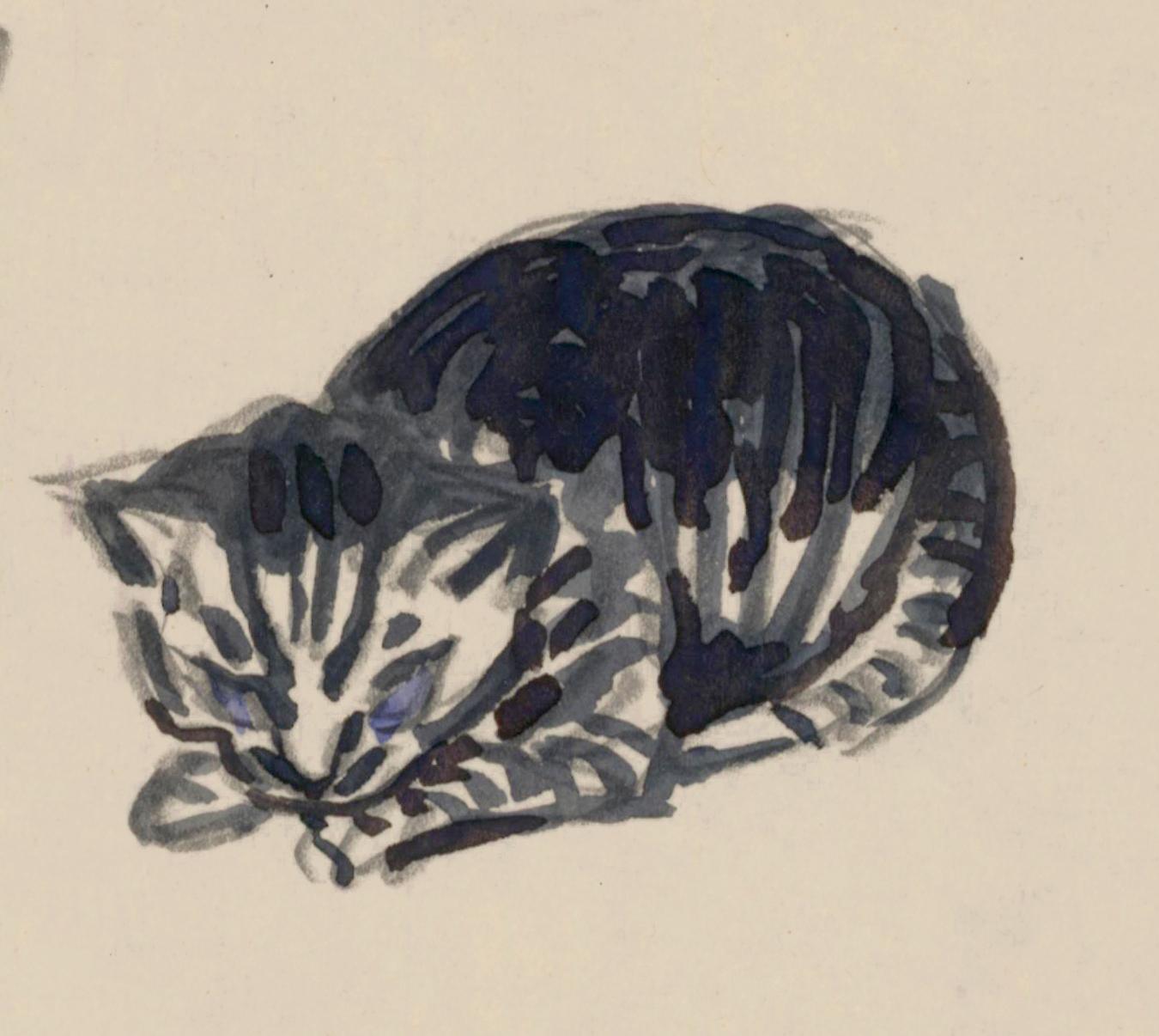 Sketch of Kittens, 1919 - Art by Joseph Hémard