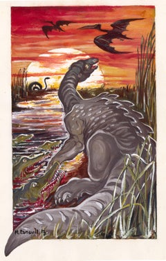 Dinosaur-Gouache:: 1913