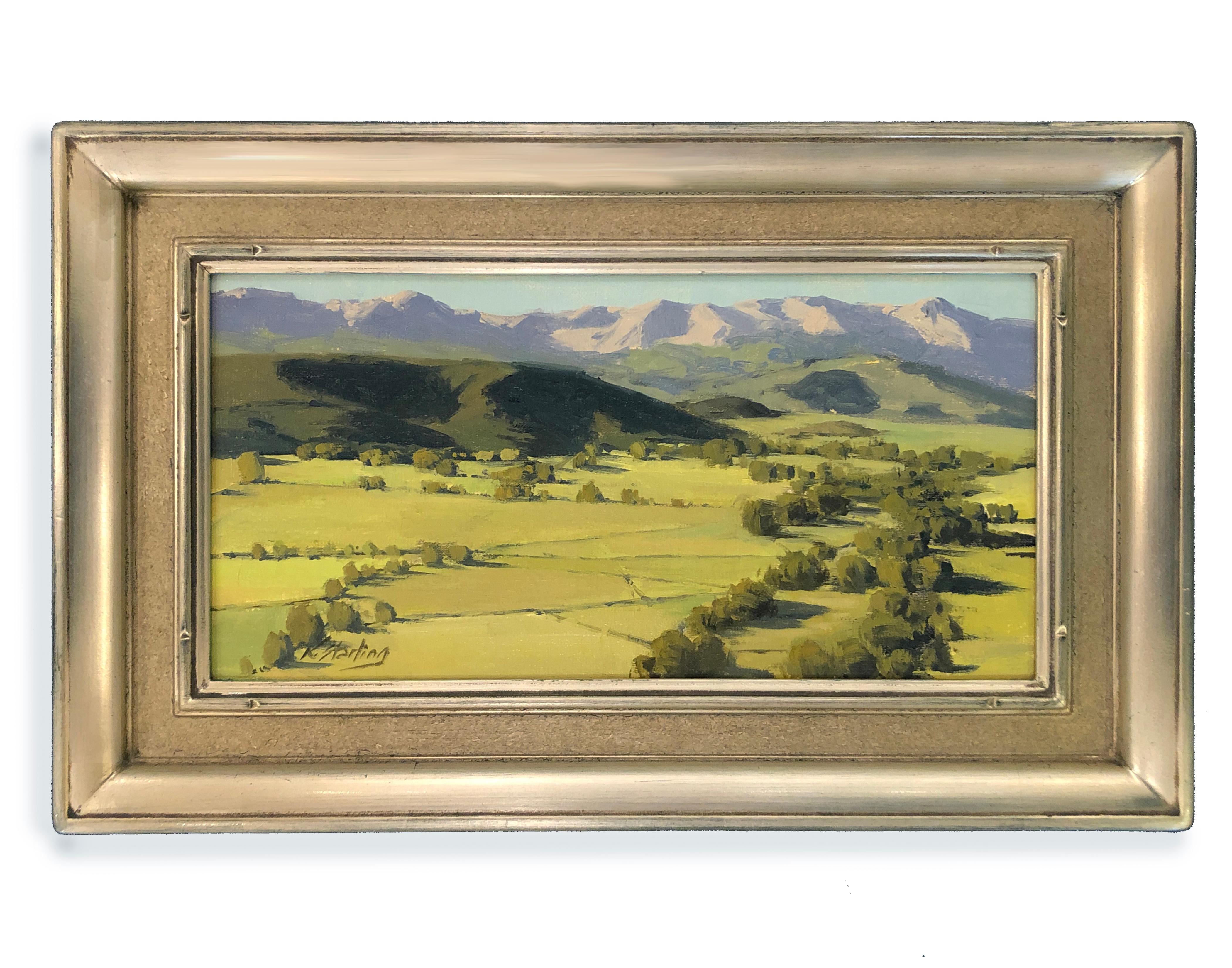 Kate Starling Landscape Painting - Colorado Fields of Hay (Landscape, Colorado, lush, Coors)