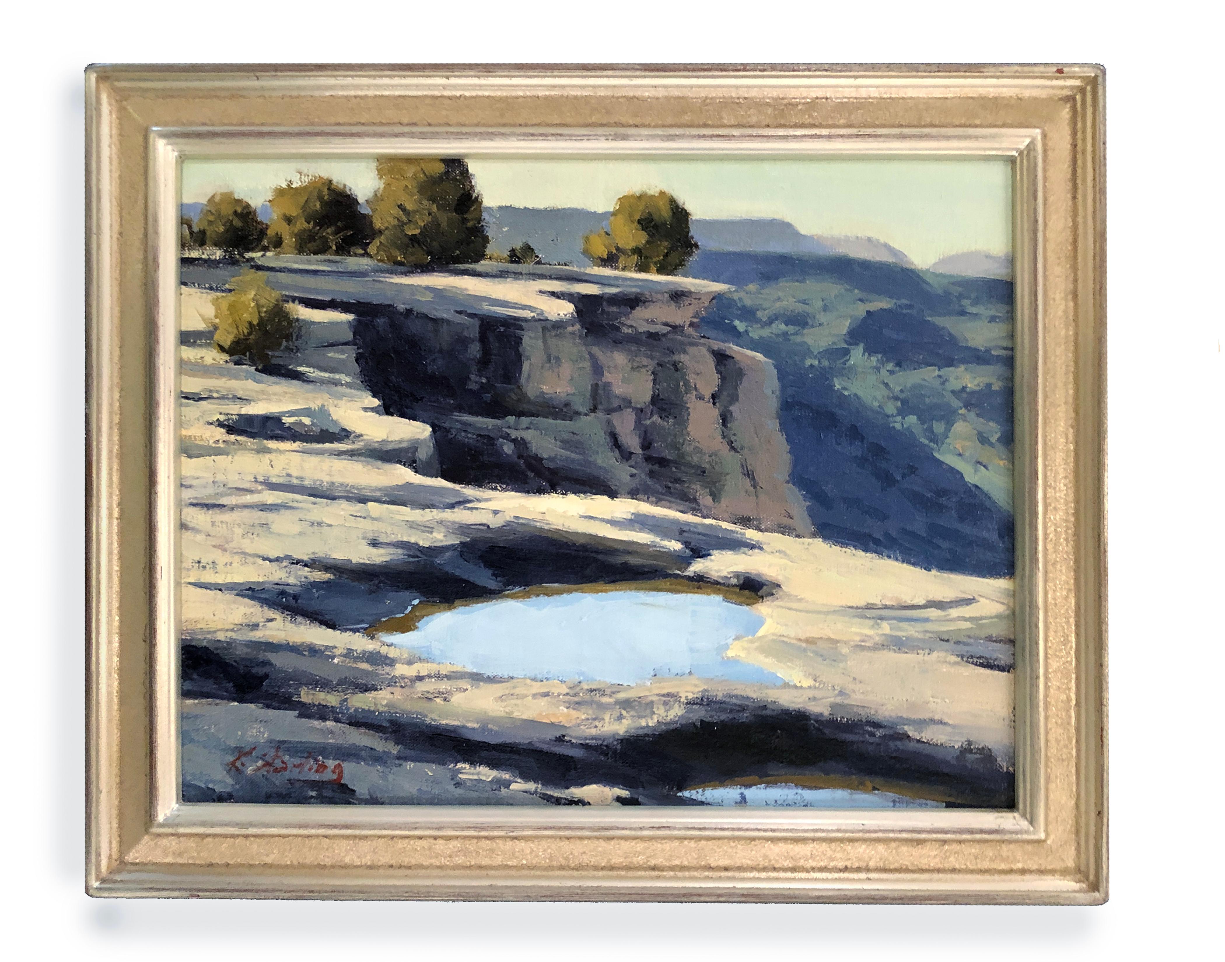 Kate Starling Landscape Painting - After the Rain (Landscape, Colorado, summer rain, reflection)