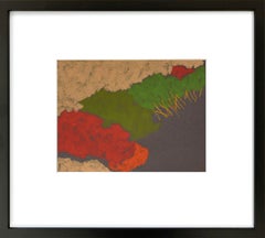DR-19011 (oil pastel, toned paper, landscape, vibrant colors)