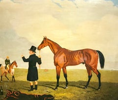 Das Rennenpferd „Archibald“ in einer Landschaft von Lambert Marshall