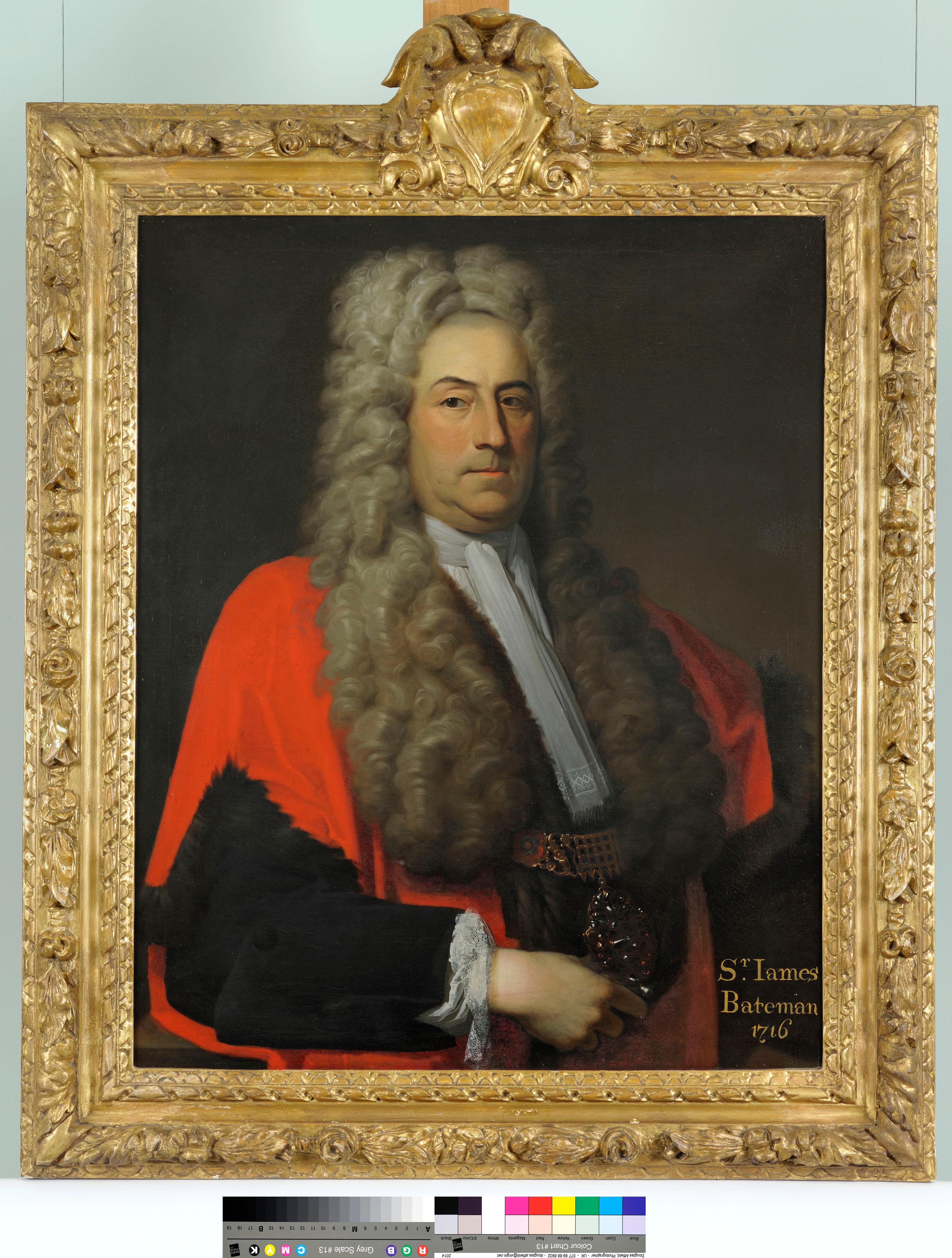 Rene Auguste Constantyn Portrait Painting - Portrait of Sir James Bateman in his robes as Lord Mayor of London