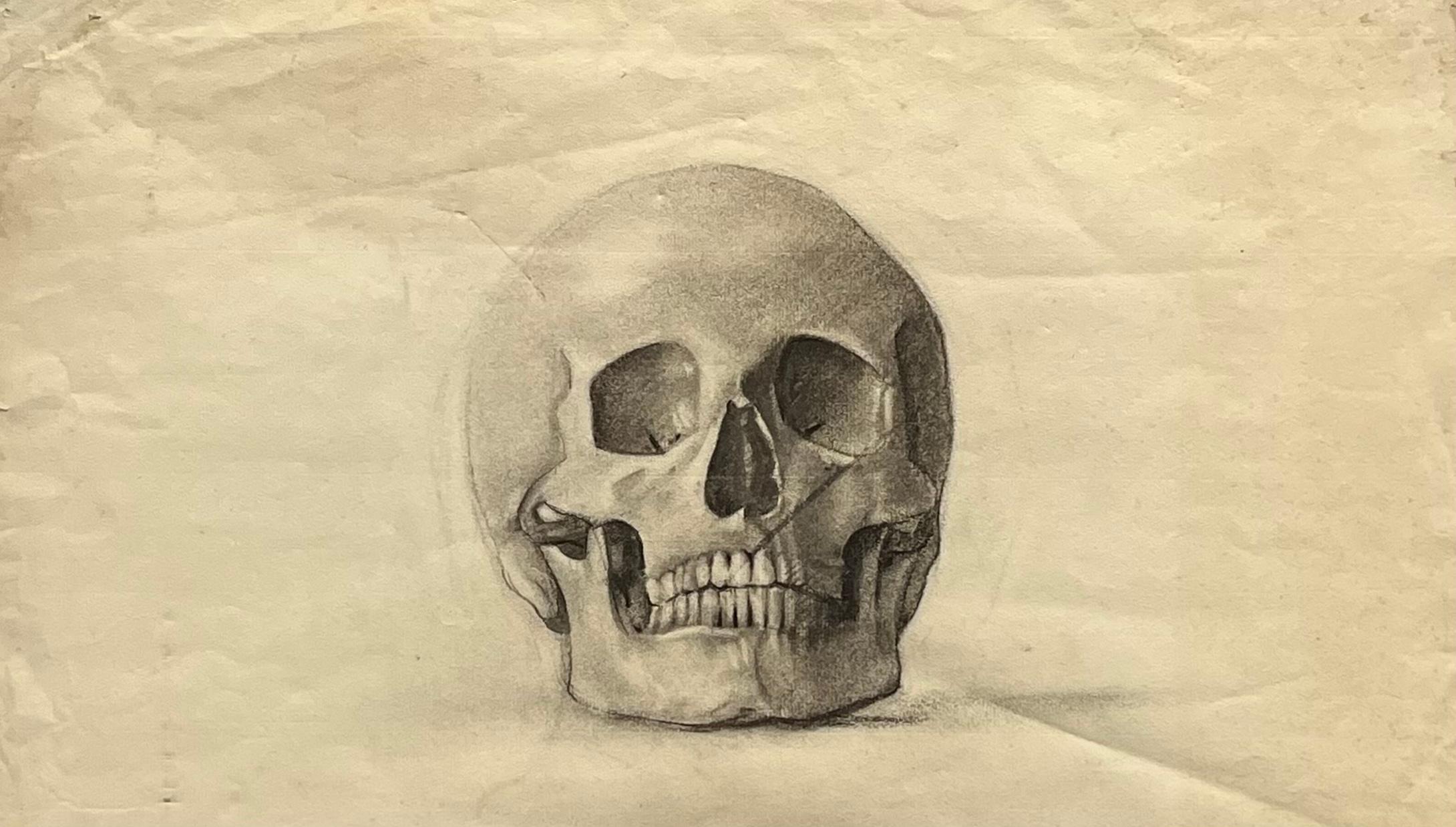 Memento mori – Eine Studie eines Totenkopfs – Art von E. Rusch