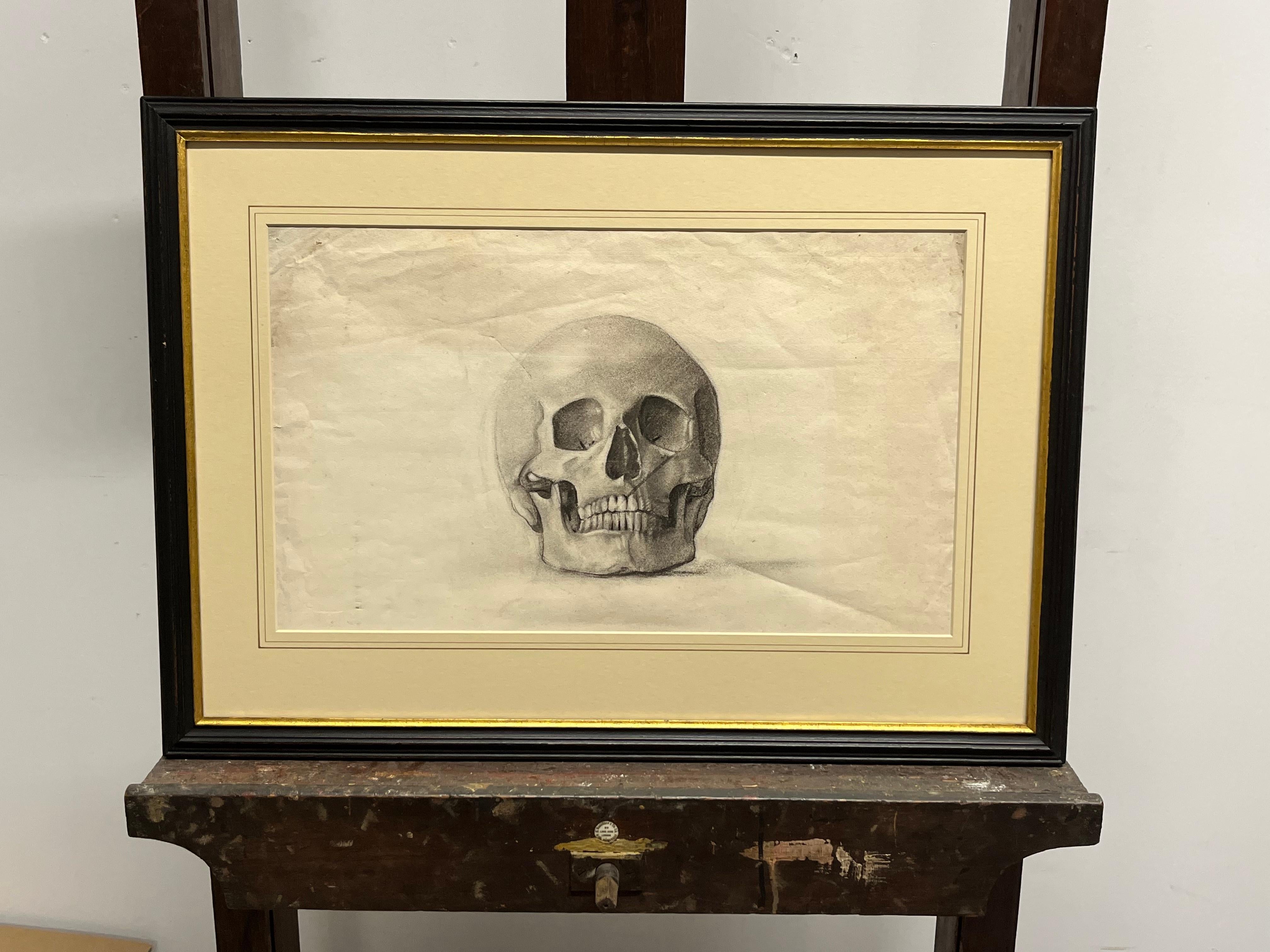 Memento mori – Eine Studie eines Totenkopfs (Alte Meister), Art, von E. Rusch