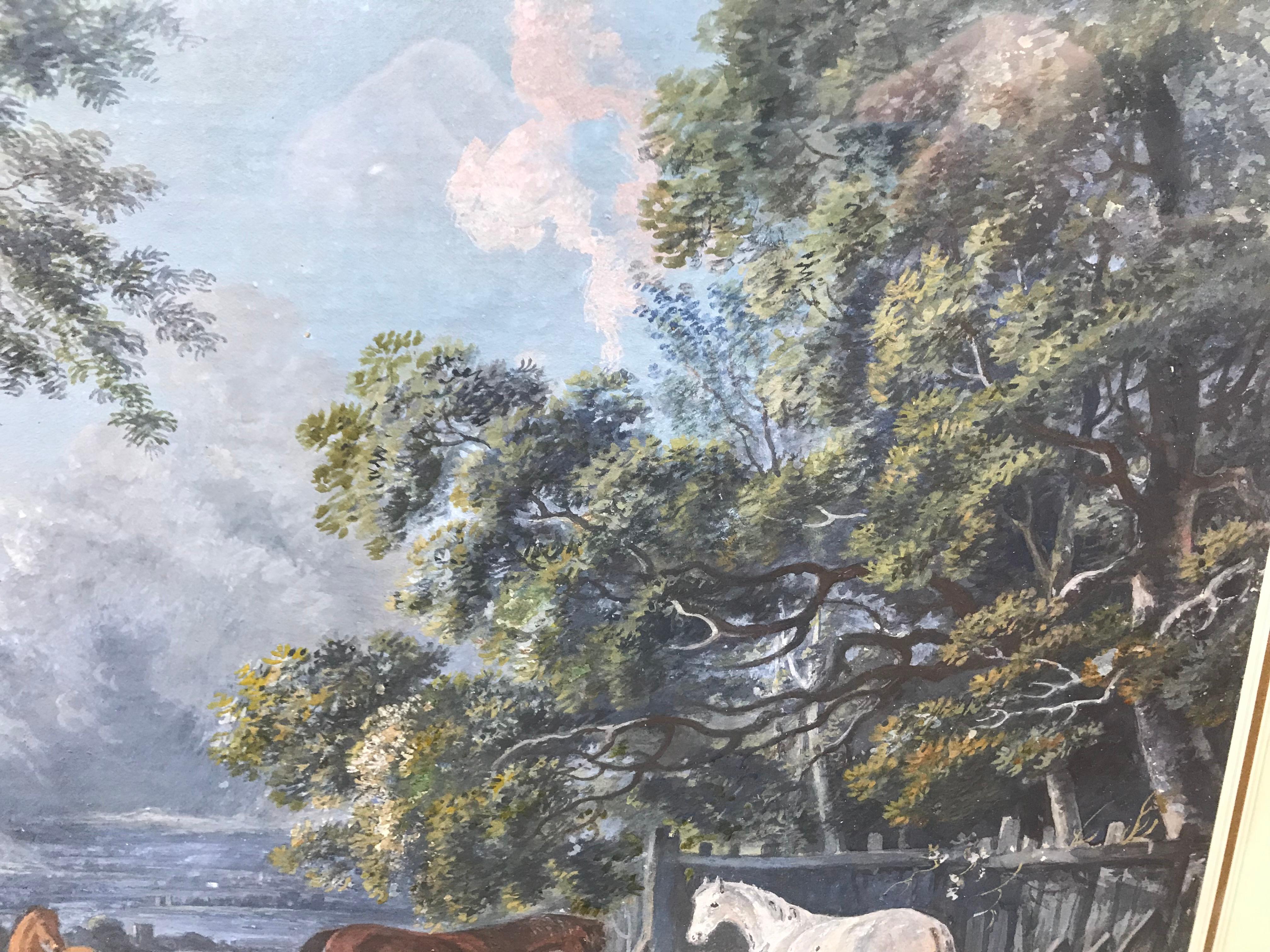 George Barret
c.1728-1787
Mares and Foals
Watercolour and gouache on paper
24 x 31 cm
9 1/2 x 12 1/4 in