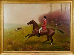 A hunting scene with Charles Tuller Garland, Esq. on Thermos