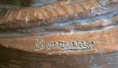 Skulptur, weiblicher Akt aus Terrakotta von Marcel Bouraine (1886-1948)