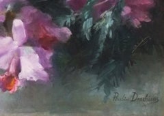 Table Settings With Orchids, Painting 19th Century