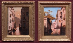 Paintings Early 20th century - Venice views in pair