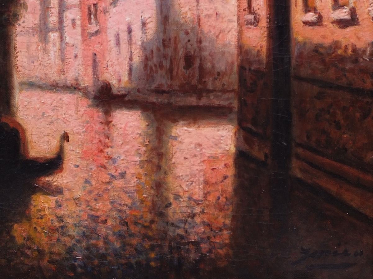 Tableaux Début du 20e siècle - Vues de Venise en paire - Post-impressionnisme Painting par MIRO LLEO Gaspar 
