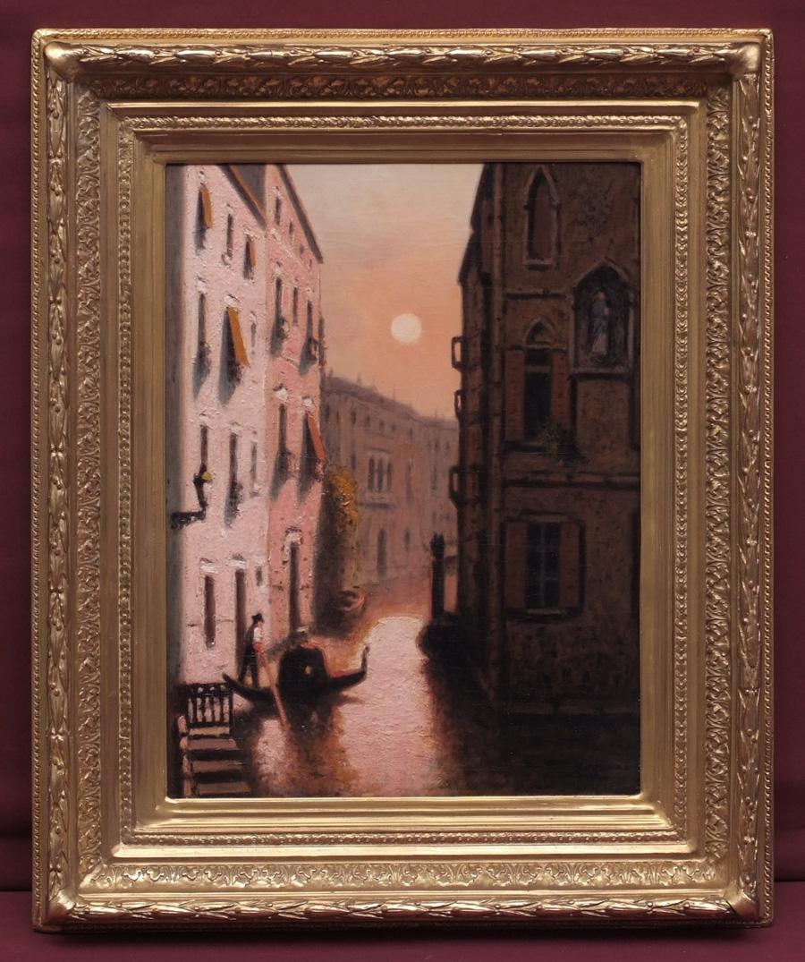 Dipinti Inizio XX secolo - Vedute di Venezia in coppia in vendita 3