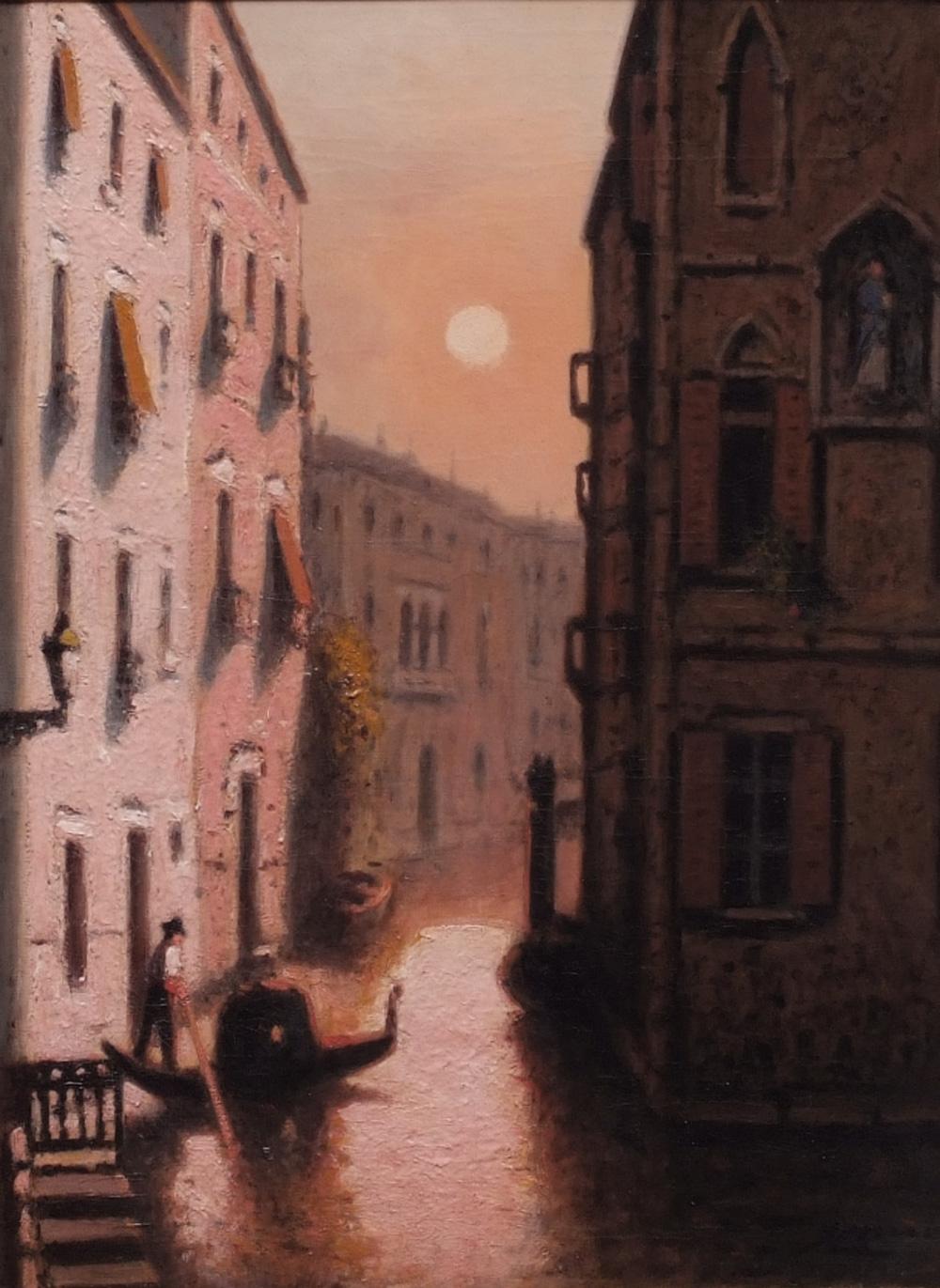 Dipinti Inizio XX secolo - Vedute di Venezia in coppia in vendita 2