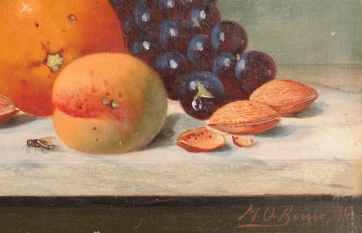 Stillleben mit Früchten:: Paar (Akademisch), Painting, von MAX OTTO BEYER 