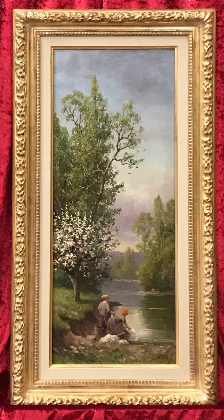 SCHULTZ Adrien - The Four Seasons - Four Original Paintings 19th