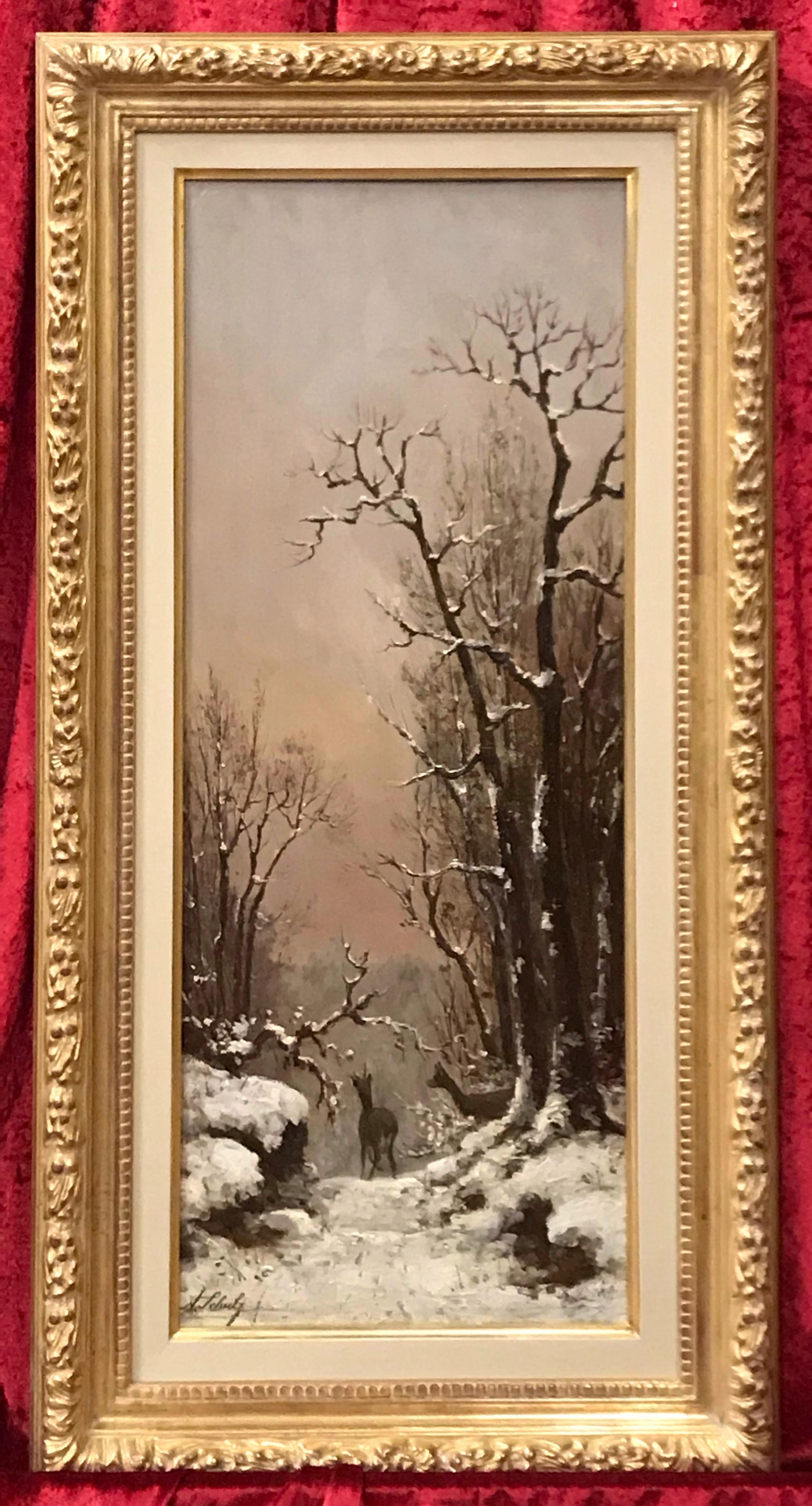 The Four Seasons - Four Original Paintings 19th Century For Sale 11