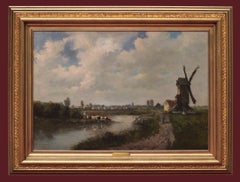 Paysage avec moulin à vent