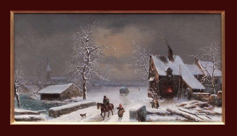 MALLEBRANCHE Louis Claude (1790-1838)
Two Winter landscapes in pair
Oils on wood panels signed low right
Dim wood (each) : 22 X 40 cm
Dim frame (each) : 36 X 54 cm

MALLEBRANCHE Louis Claude (1790-1838)
(ou MALBRANCHE)
French painter 19th