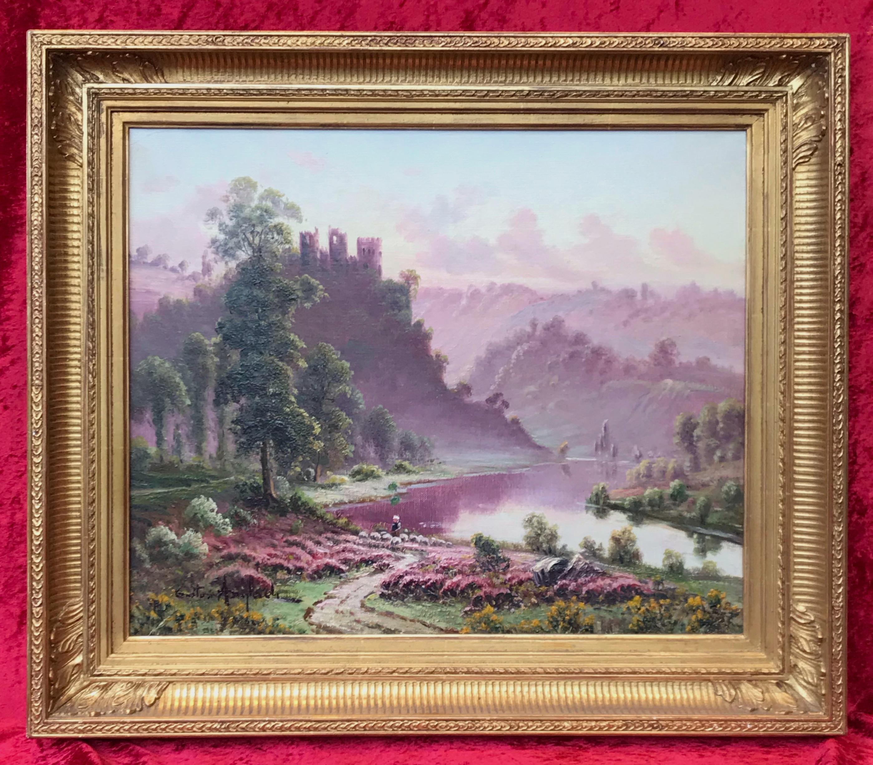ANGLADE Gaston or Léon Landscape Painting - Landscape from French Countryside