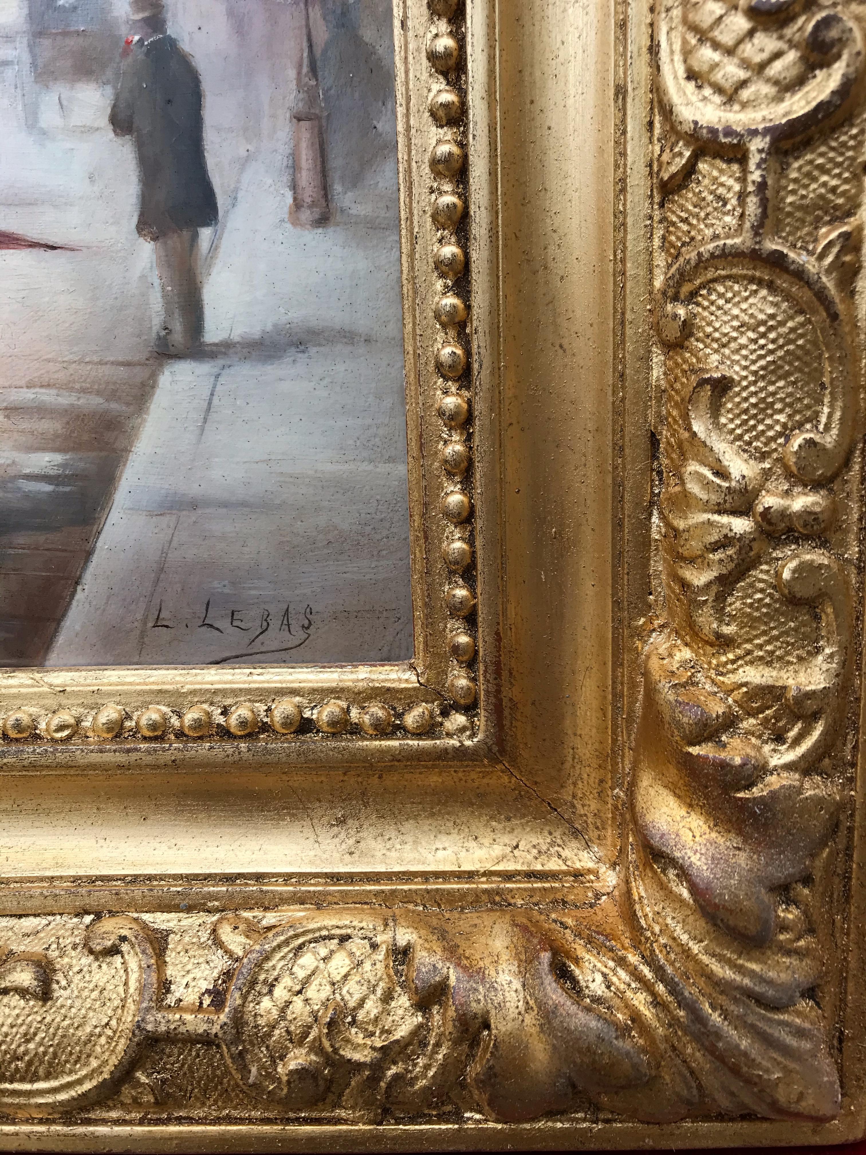 LEBAS Léonie (19th-20th) -
Paris Belle Epoque Genre Scene - 
Oil on wood in pair - 
Copper leaf frames. Wood Dim (each) : 22 X 16 cm - Dim frame (each) : 37 X 31 cm -
For sale in pair. 

LEBAS Léonie French Painter 19th-20th century. Genre painter,