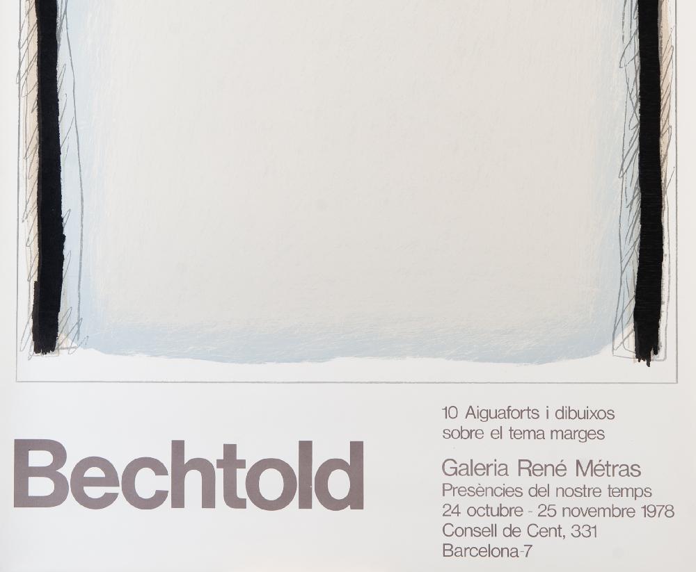 Bechtold Cartel Vintage Original de Exposición - Abstract Print Gris de Erwin Bechtold