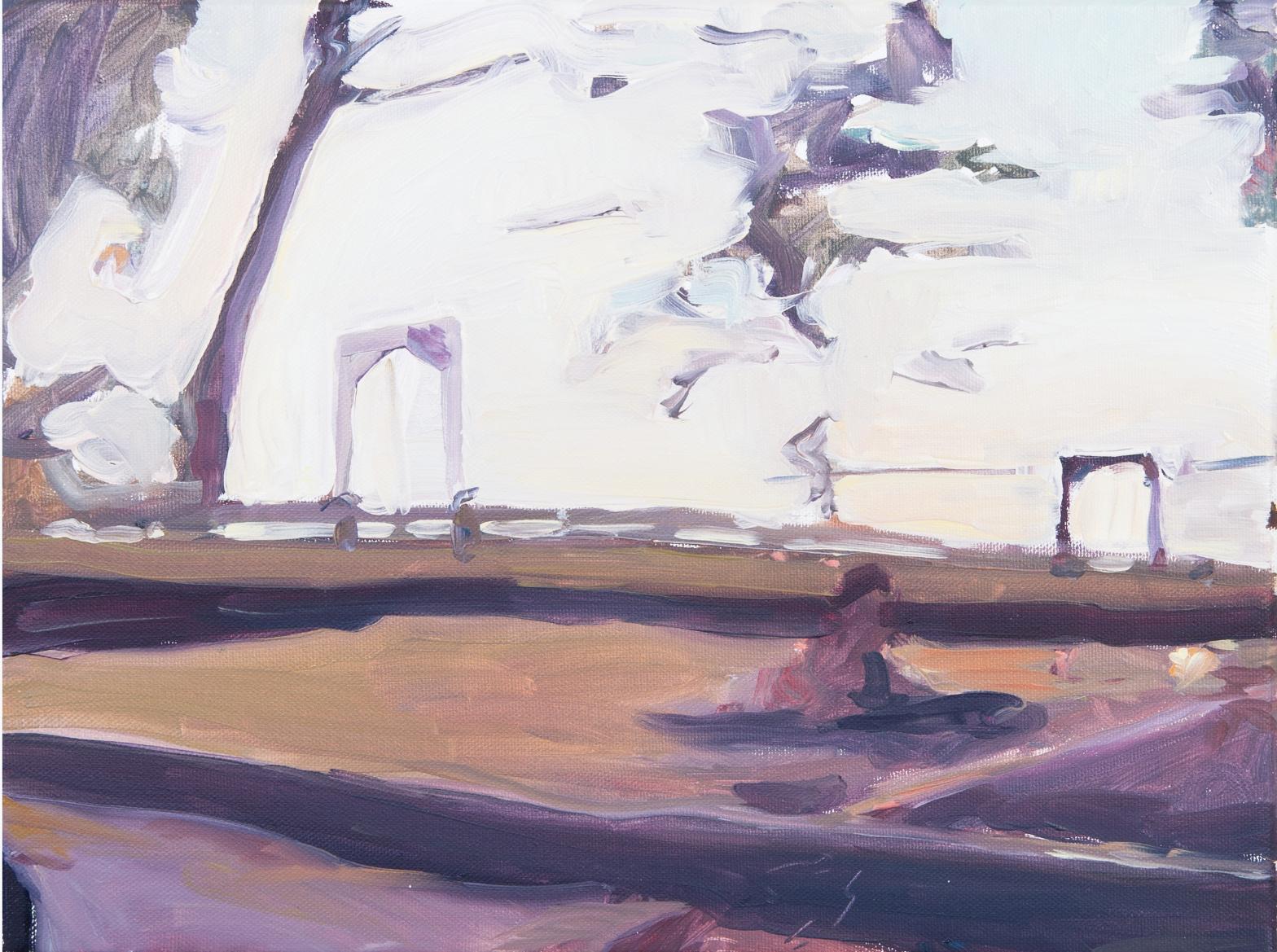 Katherine Russell Landscape Painting - ' Drive By '  oil on canvas 