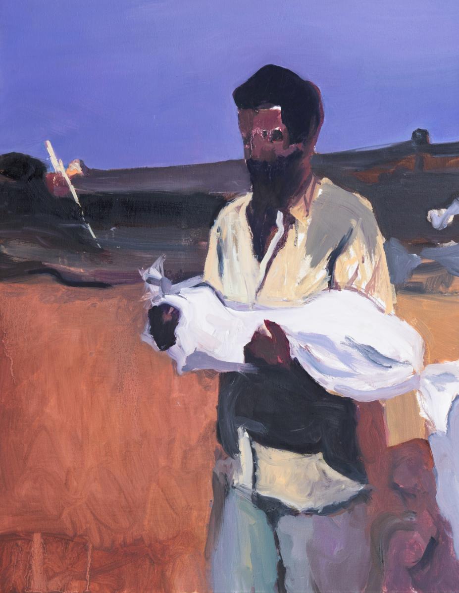 Katherine Russell Figurative Painting - ' Joseph '  oil on canvas 