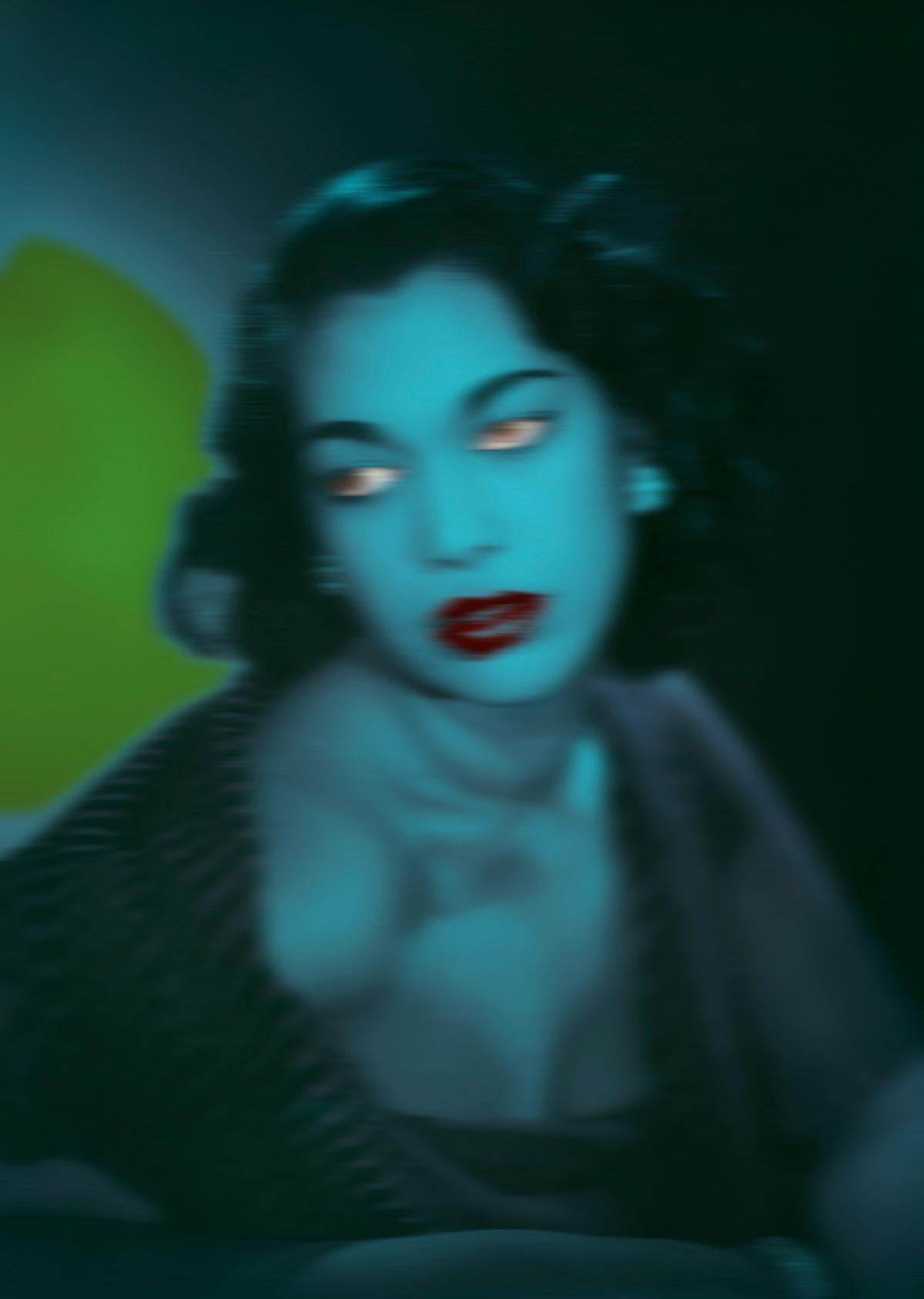 Unknown Color Photograph - Blue Girl  - Oversize limited edition - Pop Art 