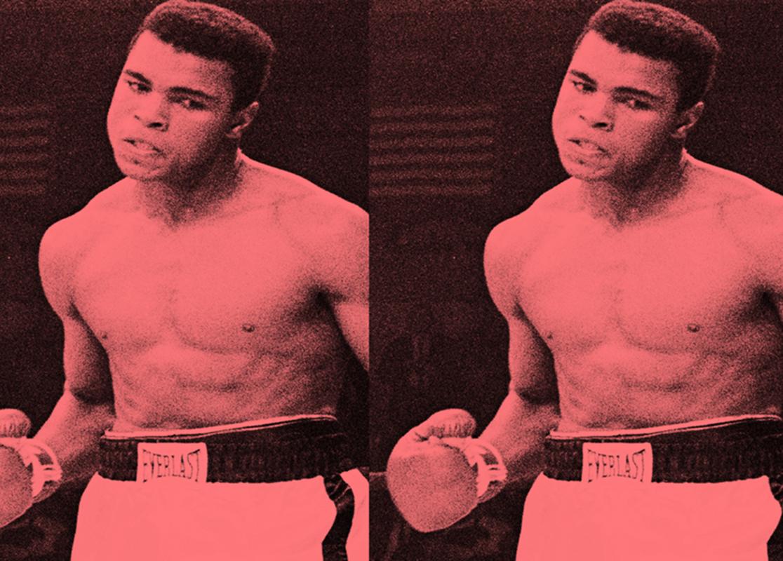 Army Of Me II - Oversize signed limited edition - Pop Art - Muhammad Ali - Pink Color Photograph by Unknown