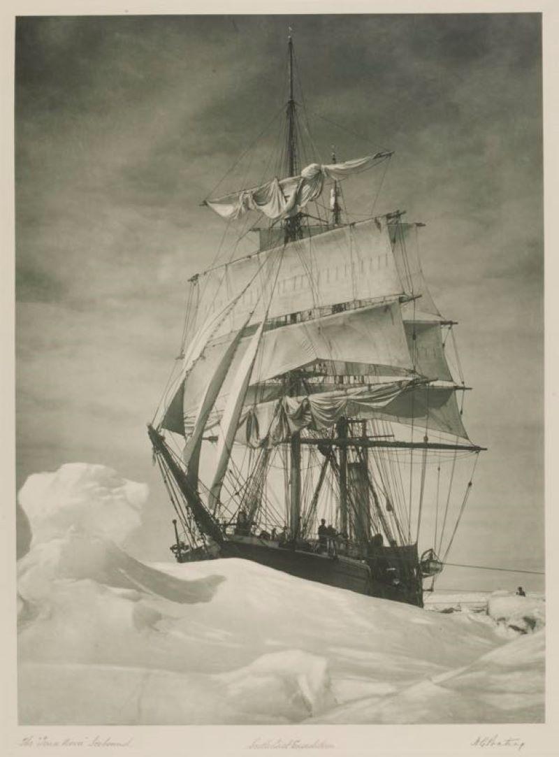 Herbert Ponting Black and White Photograph - The Terra Nova (1910-13) Oversize Archival Pigment Print 