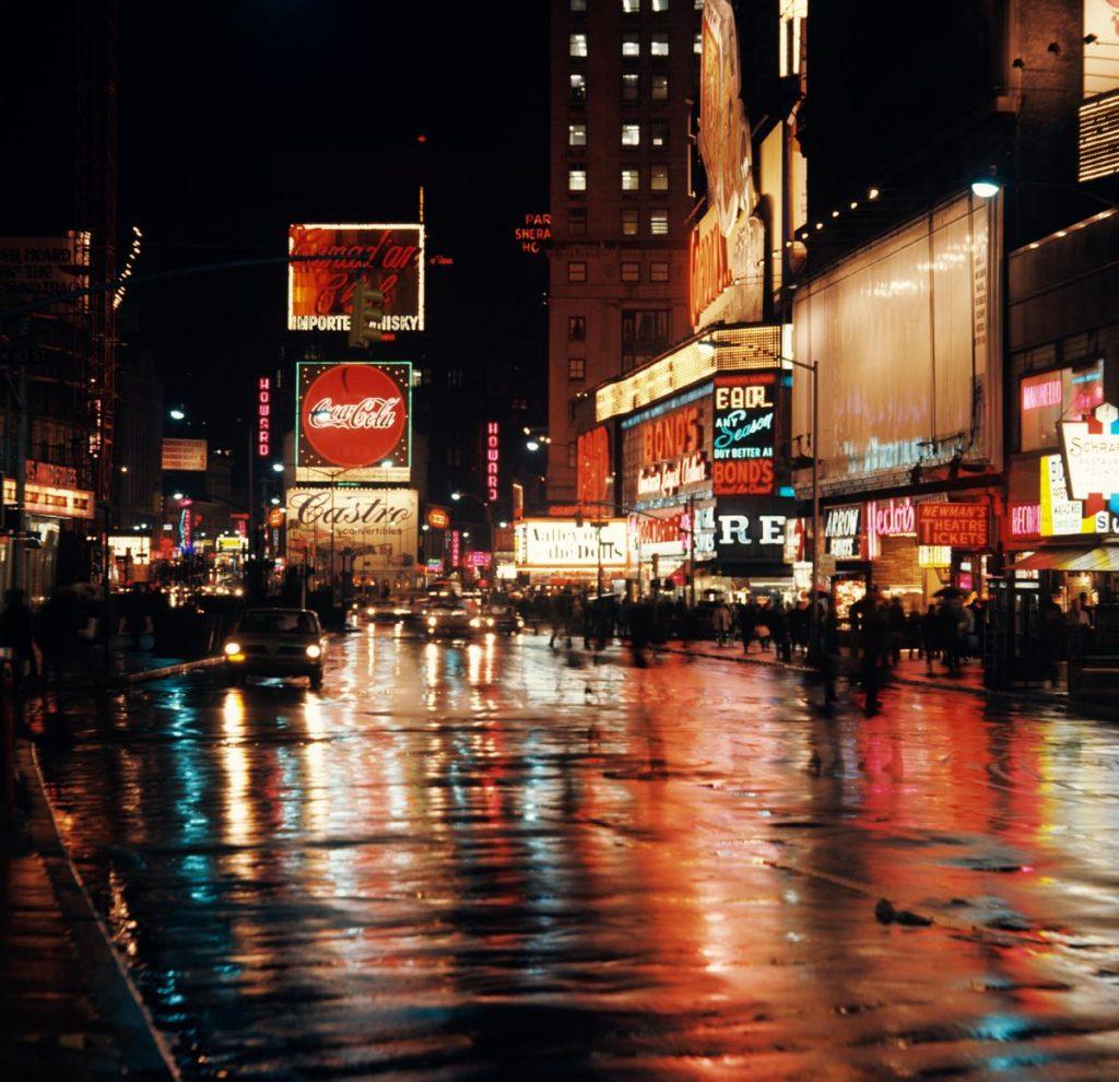 H. Armstrong Roberts Color Photograph - Times Square by Night (1953) - Oversized 