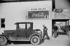 Vintage Farmers in Town (1939) Silver Gelatin Fibre Print - Oversized 