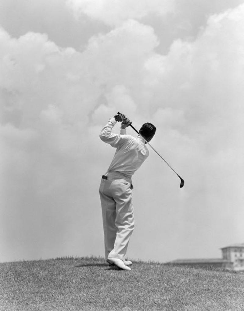 H. Armstrong Roberts Black and White Photograph - Tee Off (1939) Silver Gelatin Fibre Print - Oversized 