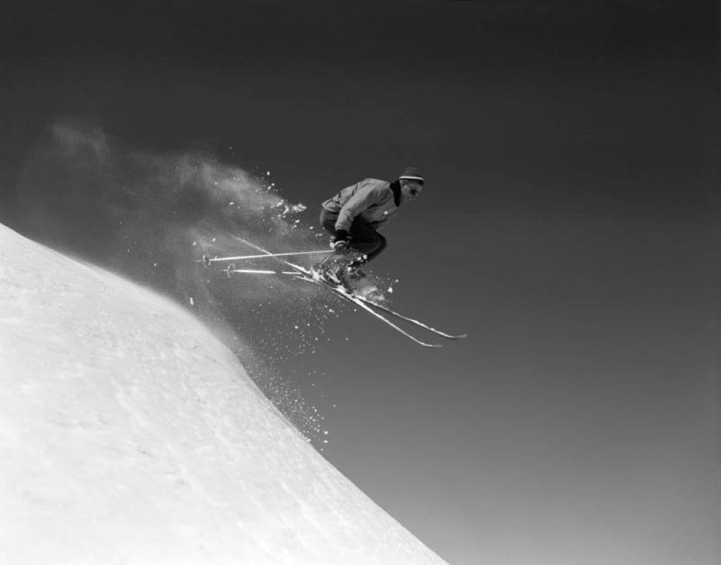 H. Armstrong Roberts Black and White Photograph - Ski Jumping (1964) Silver Gelatin Fibre Print - Oversized 