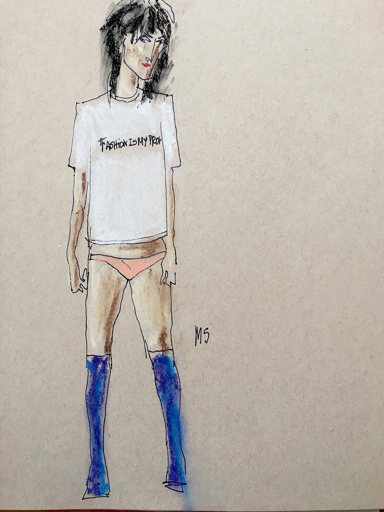 Vetements fall , fashion show model 2021 - Art by Manuel Santelices