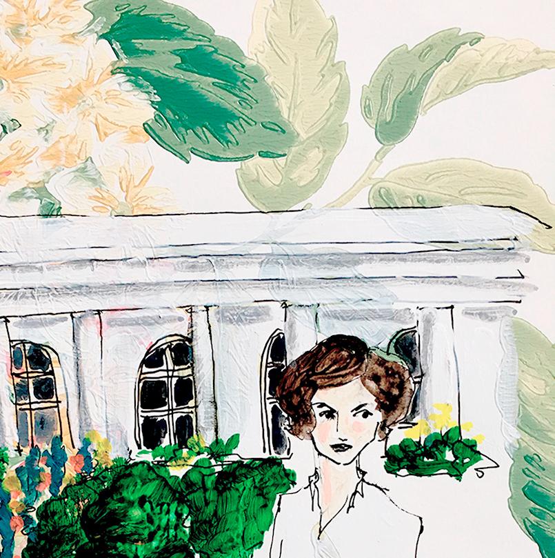 Jackie in the white house - Contemporary Painting by Manuel Santelices