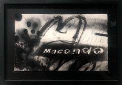 Mac II, Charcoal on paper painting (Framed)