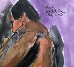 Pity June 4th. Nude watercolor on paper