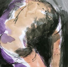 Duchándome. Nude watercolor on paper