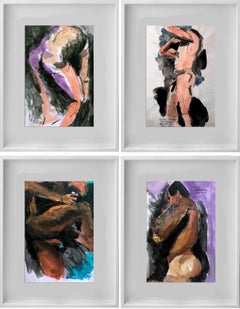 From the Duchándome Series. Set of 4 Watercolors on archival paper (Framed)