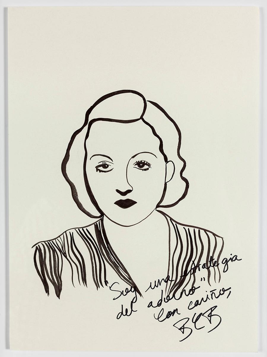 Paloma Castello Figurative Art - Tallulah Bankhead. Drawing From The Dis-enchanted series 