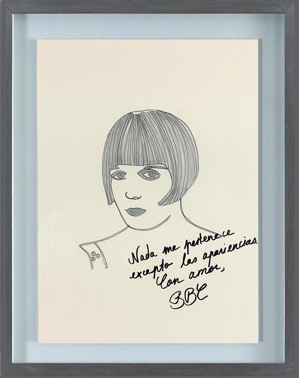 Louise Brooks. Drawing From The Dis-enchanted series  - Art by Paloma Castello