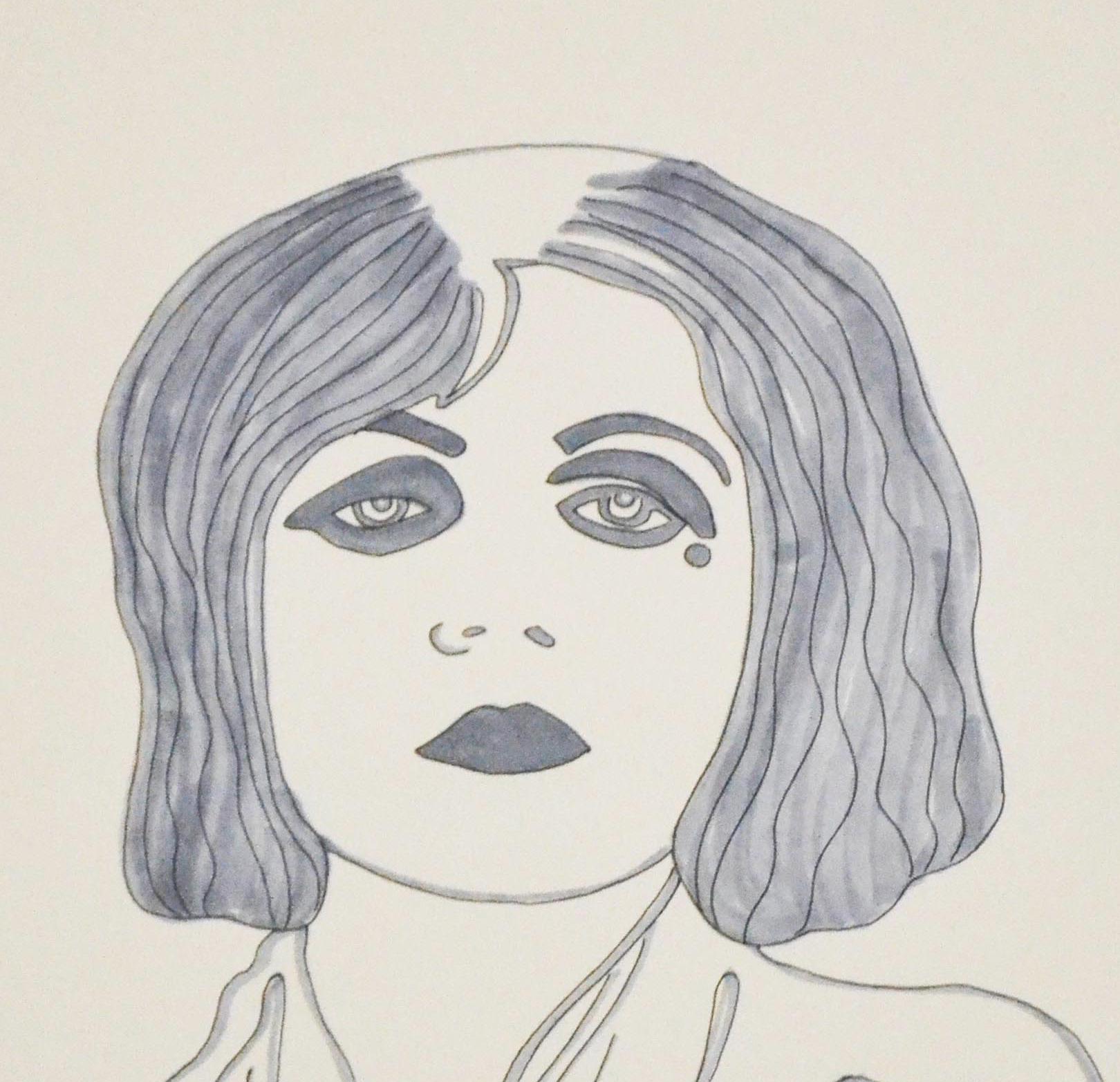 Pola Negri. Drawing From The Dis-enchanted series  - Contemporary Art by Paloma Castello
