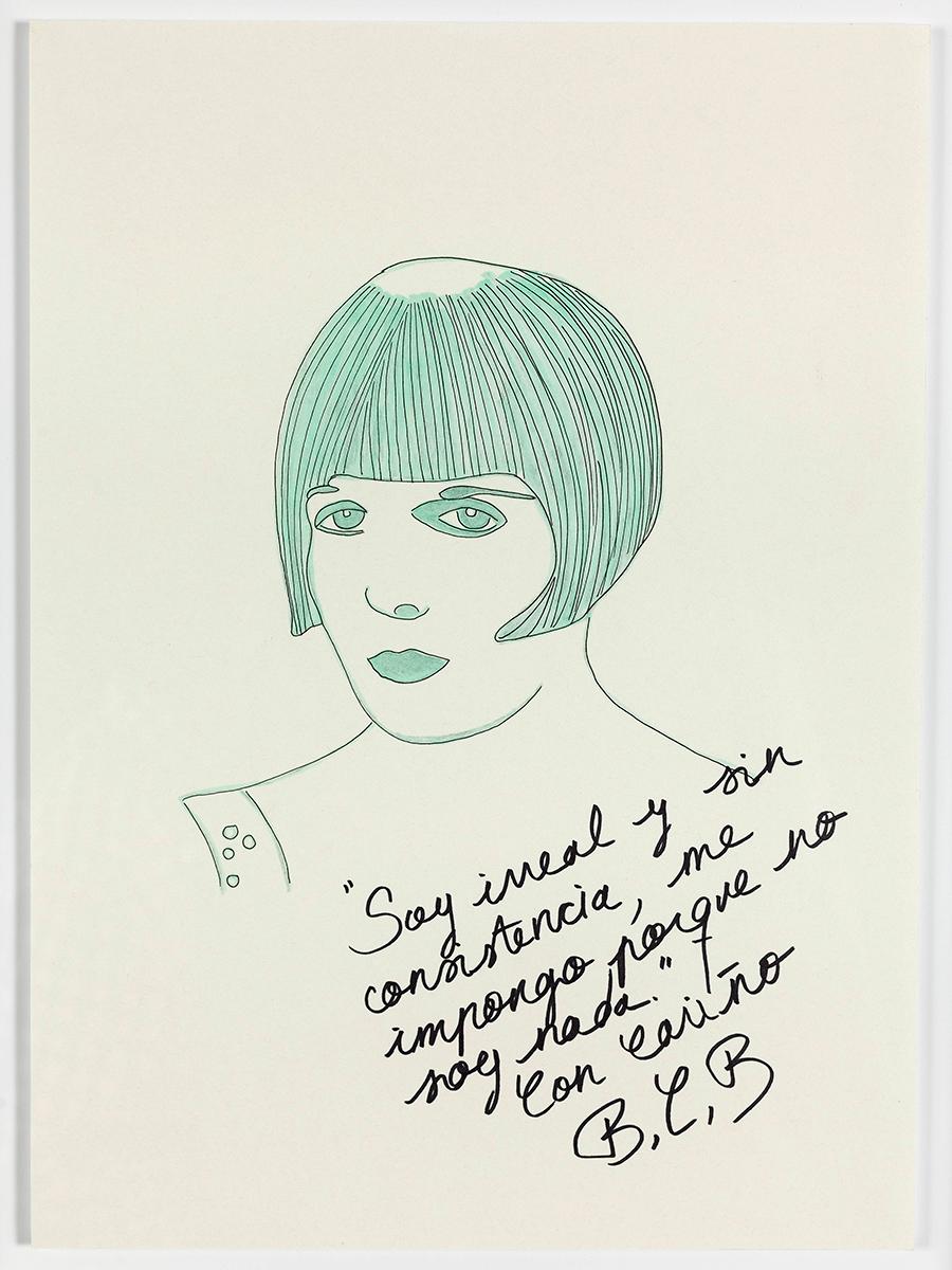 Paloma Castello Portrait - Louise Brooks 2. Drawing From The Dis-enchanted series.