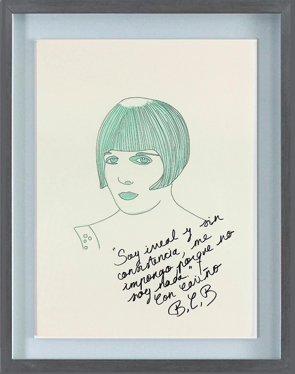 Louise Brooks 2. Drawing From The Dis-enchanted series. - Art by Paloma Castello