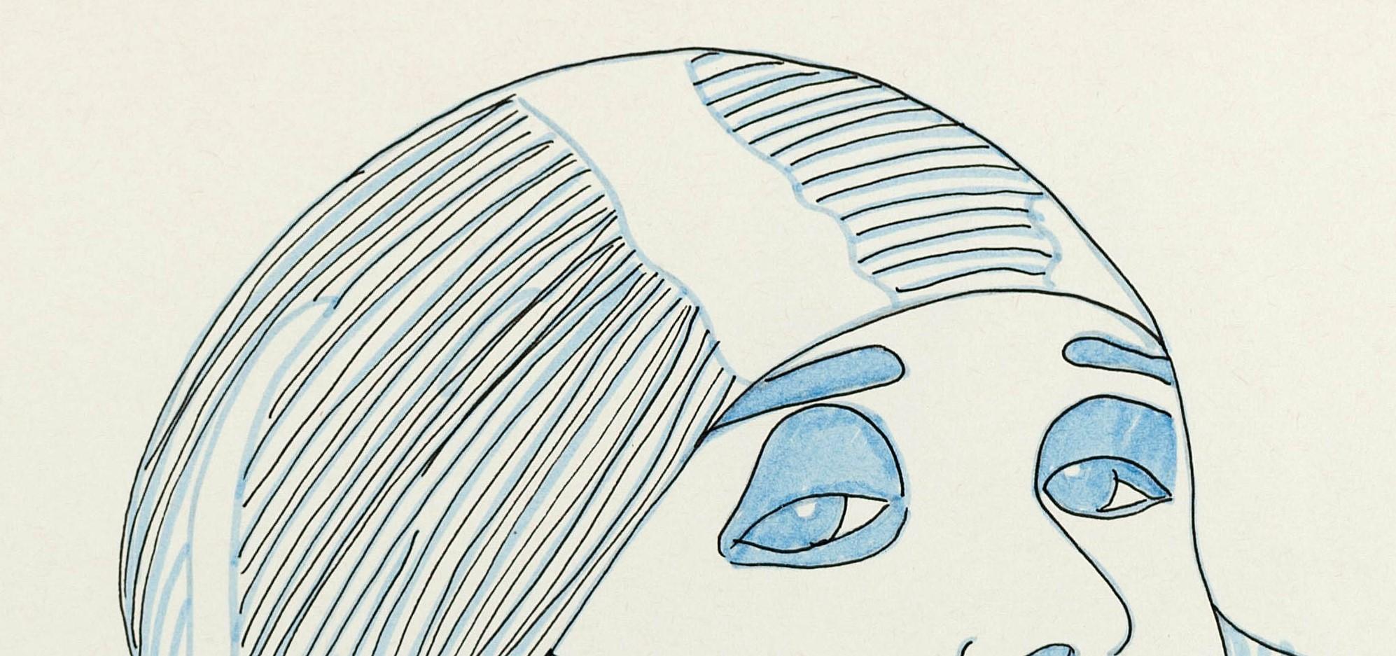 Pola Negri I. Zeichnung aus der Serie The Dis-enchanted. (Weiß), Portrait, von Paloma Castello